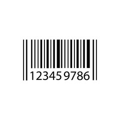 Bar code icon vector in white background