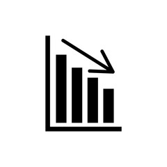 Graph icon vector in white background