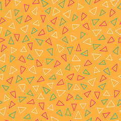 Fototapeta na wymiar vector pattern with colorful hand drawn triangles