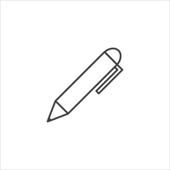 Pen Icon, Vector in Outline Style