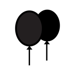 Balloon icon vector in white background