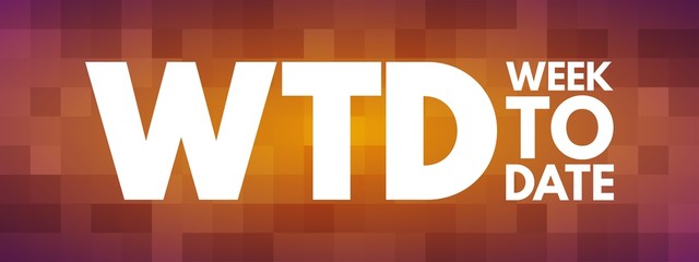 WTD - Week To Date acronym, business concept background