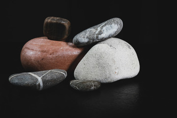 seashells and stones for rest and relaxation