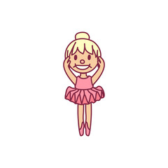 vector cute cartoon kid, child