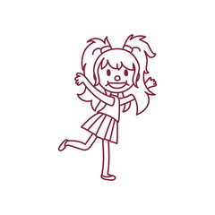 vector cute cartoon kid, child clipart