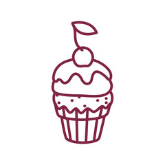 vector cute cupcake sweets art