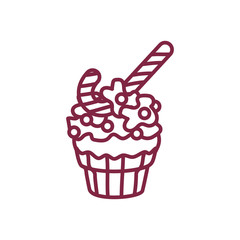 vector cute cupcake sweets art