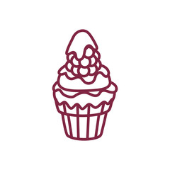 vector cute cupcake sweets art