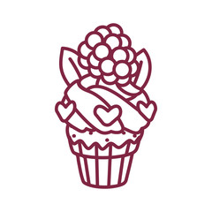 vector cute cupcake sweets art