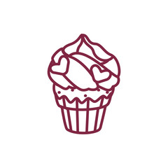 vector cute cupcake sweets art