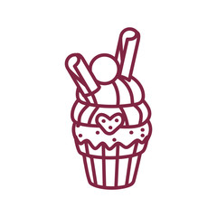 vector cute cupcake sweets art