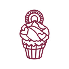 vector cute cupcake sweets art