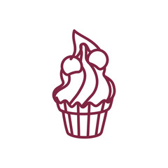 vector cute cupcake sweets art