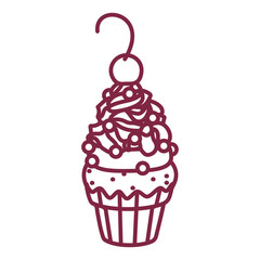 vector cute cupcake sweets art