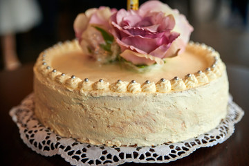 Obraz na płótnie Canvas traditional wedding cake dessert