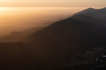 sunrise in the mountains