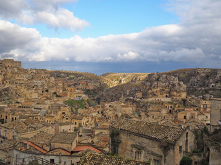 Obraz premium A day of vacation in the ancient city of Matera in Italy