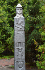 The Zbruch Idol, Sviatovid one of the few monuments of pre-Christian Slavic beliefs. The pillar was...