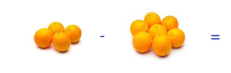 Simple math problems, subtraction problems, simple subtractions