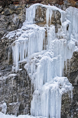 Fototapeta na wymiar View at waterfall near Alpsteinmountain, Alps, Switzerland, Europe