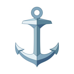 vector flat outline sea icon Anchor