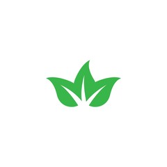 Tree leaf vector logo design, eco-friendly concept