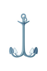 vector flat outline sea icon Anchor