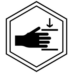 Injury at Work Warning Vector Icon Sign