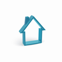 House 3d icon. Purchase, rental house. Real Estate concept.