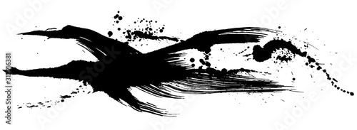 書道 しぶき 毛筆イラスト Wall Mural Wallpaper Murals lto