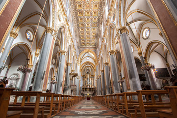 Interior of Chiesa di Sant'Angelo a Nilo in the old town of Naples, Italy