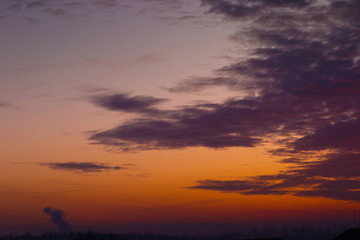 Fototapeta na wymiar Sunset clouds, dawn, sky, evening