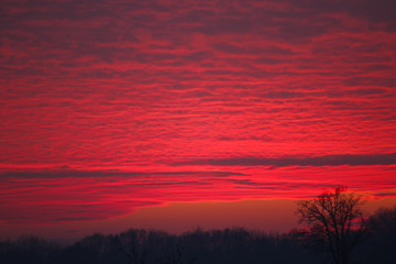 Fototapeta premium Sunset clouds, dawn, sky, evening