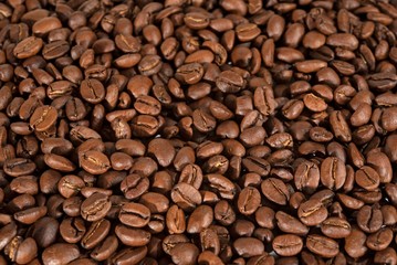 background from beans roasted coffee beans