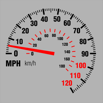 speedometer on black background