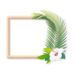 vector tropical frame clip art