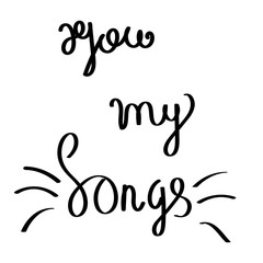 Black lettering on white background 