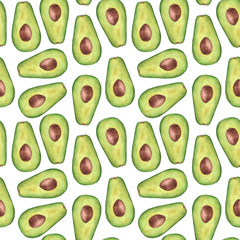 Avocado Seamless Pattern