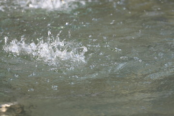 water flowing on surface