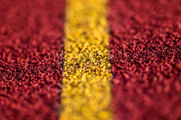 Fototapeta premium Red running sport track background and texture. Sport running track concept.