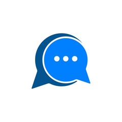 simple typography CQ and chat vector logo