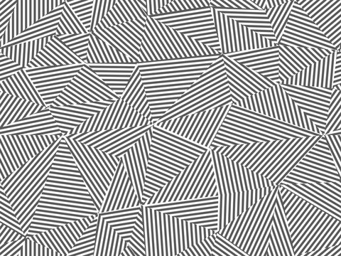 Abstract striped seamless background. Black and white design - triangle creative textile endless texture. Fashion polygon repeatable pattern