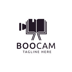 shooting camera and book logo design inspiration.