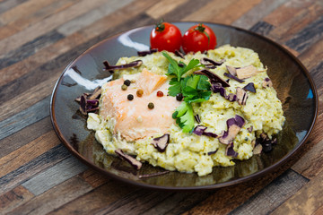 Fillet of Salmon Mashed Broccoli