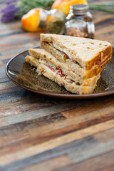 sandwich with ham of mozzarella