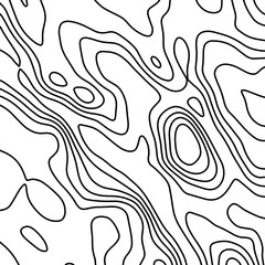 Contour vector illustration. Abstract topographic map background. Geography scheme.