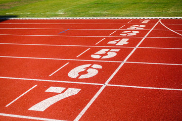 Red running track