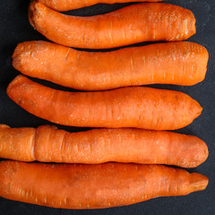 carrot, fresh vegetables (vitamins orange color, carotene - substance) menu concept. food background. top view. copy space
