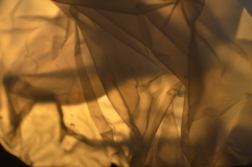 Old plastic bag That affect the sun