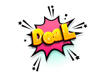 Comics text advertise phrase sale pop art